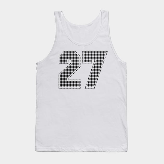 Plaid Number - 27 - Dark Tank Top by tavare